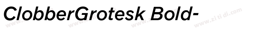 ClobberGrotesk Bold字体转换